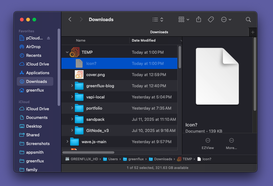 Saving an image as a folder icon with fileicon CLI